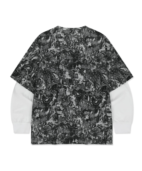 BROWNBREATH(ブラウンブレス)の「EARTH PATTERN LAYERED TEE - GREY(Tシャツ/カットソー・レディース・その他・SMALL/MEDIUM/LARGE/X-LARGE)」の2枚目の写真