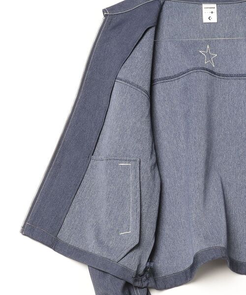 CONVERSE(コンバース)の「コンバース SYNTHETIC DENIM JACKET L シンセティックデニムジャケット(デニムジャケット・レディース・オフホワイト/ネイビー/ブラック・L/M)」の14枚目の写真