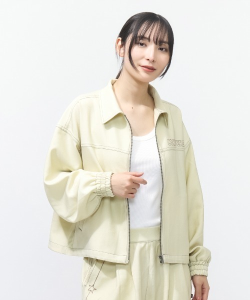 CONVERSE(コンバース)の「コンバース SYNTHETIC DENIM JACKET L シンセティックデニムジャケット(デニムジャケット・レディース・オフホワイト/ネイビー/ブラック・L/M)」の2枚目の写真