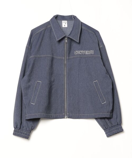 CONVERSE(コンバース)の「コンバース SYNTHETIC DENIM JACKET L シンセティックデニムジャケット(デニムジャケット・レディース・オフホワイト/ネイビー/ブラック・L/M)」の7枚目の写真