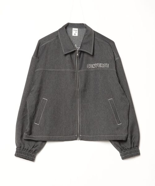 CONVERSE(コンバース)の「コンバース SYNTHETIC DENIM JACKET L シンセティックデニムジャケット(デニムジャケット・レディース・オフホワイト/ネイビー/ブラック・L/M)」の8枚目の写真