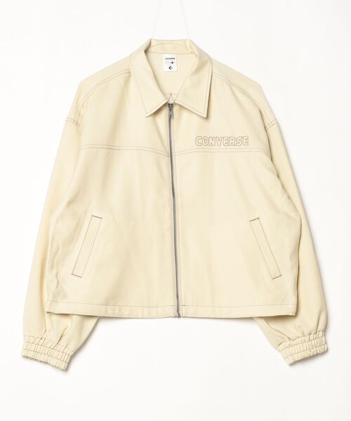 CONVERSE(コンバース)の「コンバース SYNTHETIC DENIM JACKET L シンセティックデニムジャケット(デニムジャケット・レディース・オフホワイト/ネイビー/ブラック・L/M)」の6枚目の写真