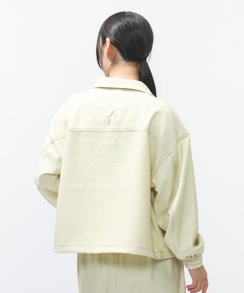 CONVERSE(コンバース)の「コンバース SYNTHETIC DENIM JACKET L シンセティックデニムジャケット(デニムジャケット・レディース・オフホワイト/ネイビー/ブラック・L/M)」の10枚目の写真