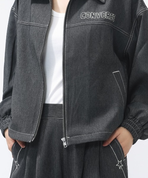 CONVERSE(コンバース)の「コンバース SYNTHETIC DENIM JACKET L シンセティックデニムジャケット(デニムジャケット・レディース・オフホワイト/ネイビー/ブラック・L/M)」の11枚目の写真