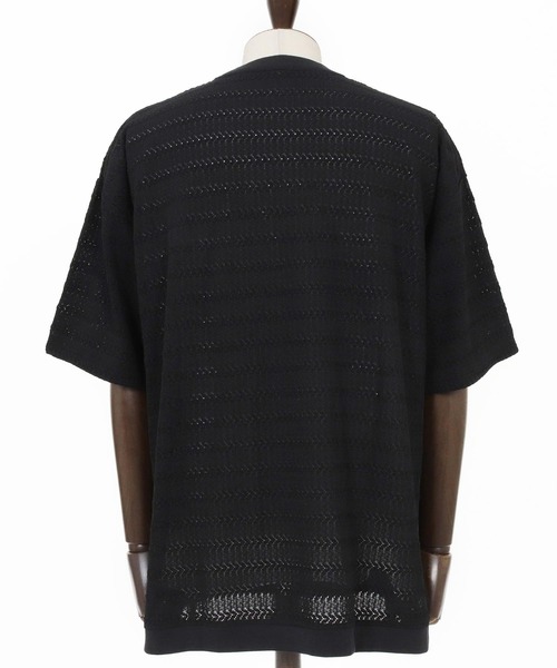 CAMBIO(カンビオ)の「mt10316- Shadow Lace Knit Tee ニットTシャツ(AI-261-013)(Tシャツ/カットソー・メンズ・ホワイト/ブラック・L/M)」の20枚目の写真