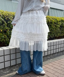 フリルシアーミドルスカート