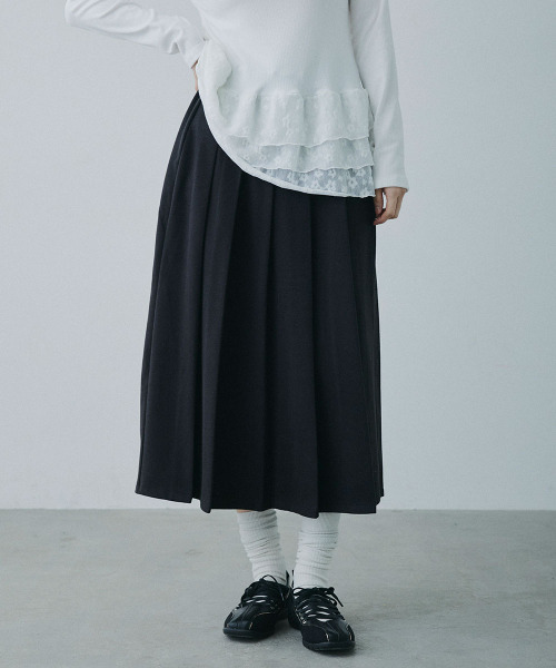 JIL SANDER NAVY (ジルサンダー ネイビー) フレアスカート ブラック