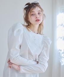 etre loin | Tulip embroidered volume sleeve blouse(シャツ/ブラウス)