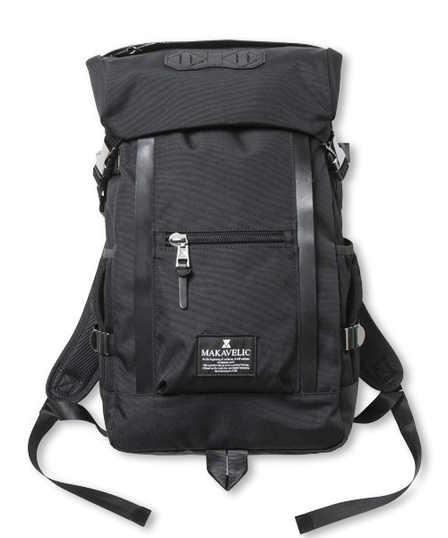 MAKAVELIC(マキャベリック)の「【MAKAVELIC】CHASE DOUBLE LINE BACKPACK(バックパック/リュック・メンズ・ブラック/ネイビー系・FREE)」の1枚目の写真