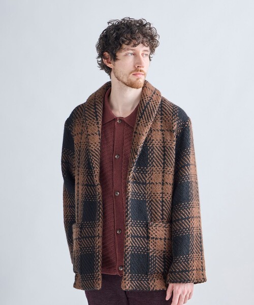 MEN'S BIGI(メンズビギ)の「《John Braniganコラボ》ショールカラーニットジャケット(ブルゾン・メンズ・ネイビー/ブラック系その他・02/03)」の3枚目の写真