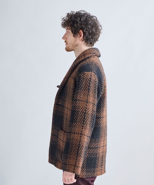 MEN'S BIGI(メンズビギ)の「《John Braniganコラボ》ショールカラーニットジャケット(ブルゾン・メンズ・ネイビー/ブラック系その他・02/03)」の4枚目の写真