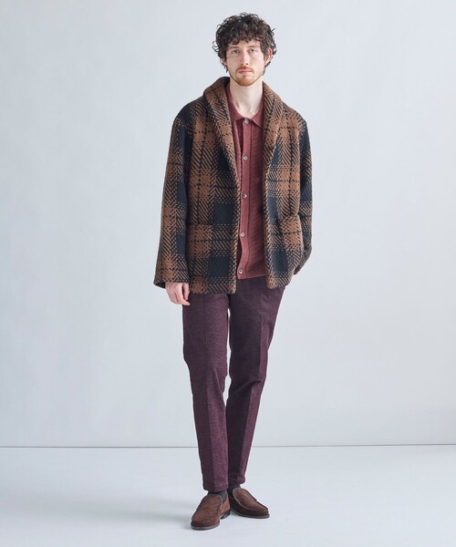 MEN'S BIGI(メンズビギ)の「《John Braniganコラボ》ショールカラーニットジャケット(ブルゾン・メンズ・ネイビー/ブラック系その他・02/03)」の9枚目の写真
