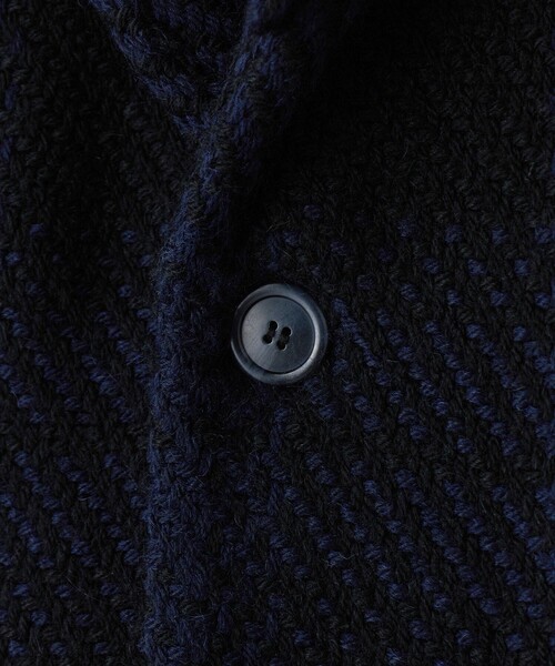 MEN'S BIGI(メンズビギ)の「《John Braniganコラボ》ショールカラーニットジャケット(ブルゾン・メンズ・ネイビー/ブラック系その他・02/03)」の12枚目の写真