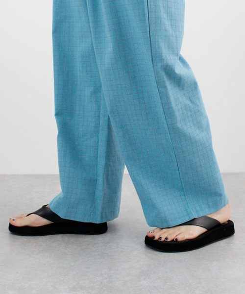 ABYS(アビス)の「チェックワイドイージーパンツ(その他パンツ・レディース・ブラウン/ブルー/ブラック/ネイビー・LARGE/MEDIUM)」の14枚目の写真