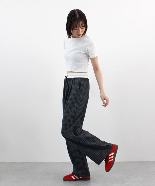 ABYS(アビス)の「チェックワイドイージーパンツ(その他パンツ・レディース・ブラウン/ブルー/ブラック/ネイビー・LARGE/MEDIUM)」の22枚目の写真