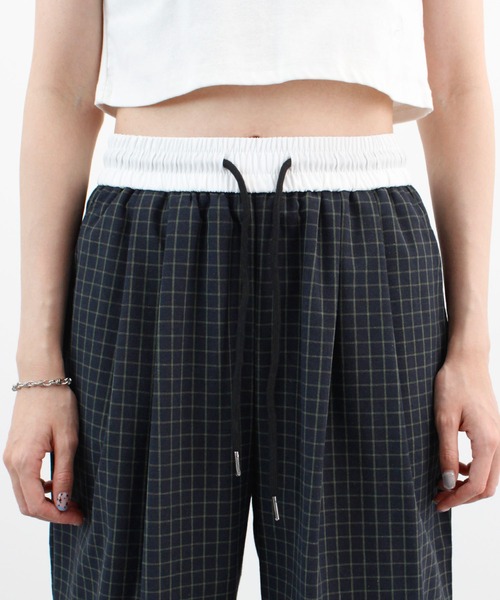 ABYS(アビス)の「チェックワイドイージーパンツ(その他パンツ・レディース・ブラウン/ブルー/ブラック/ネイビー・LARGE/MEDIUM)」の18枚目の写真
