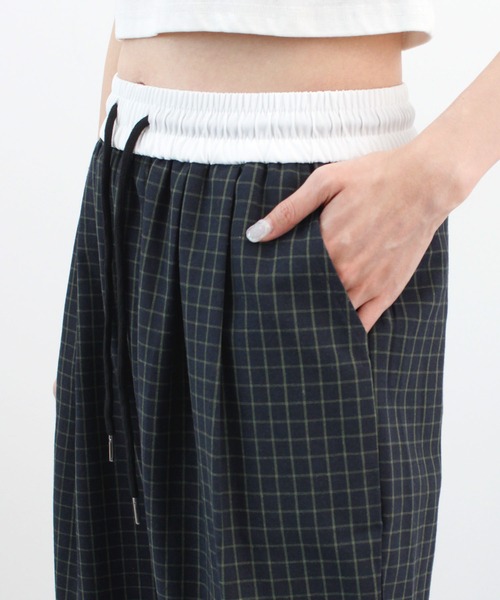ABYS(アビス)の「チェックワイドイージーパンツ(その他パンツ・レディース・ブラウン/ブルー/ブラック/ネイビー・LARGE/MEDIUM)」の19枚目の写真