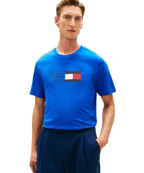 TOMMY HILFIGER(トミーヒルフィガー)の「ブランドラブテキストボックスTシャツ(Tシャツ/カットソー・メンズ・ホワイト/マルチ/ブルー・LARGE/X-LARGE/SMALL/MEDIUM)」の2枚目の写真