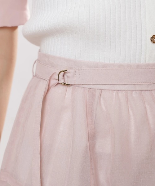 JUSGLITTY（ジャスグリッティー）の「リネンライクシアースカート（スカート・レディース・サックスブルー/ピンク/ベージュ・0/1/2）」の8枚目の写真