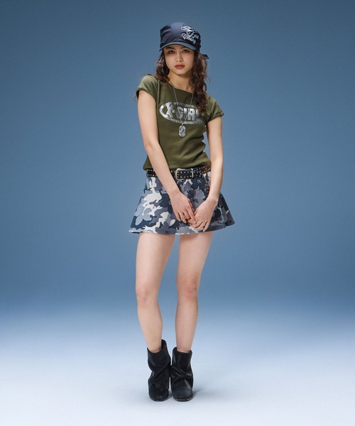 X-girl（エックスガール）の「DECORATIVE DOG TAG NECKLACE（ネックレス・レディース・シルバー・ONE SIZE）」の3枚目の写真