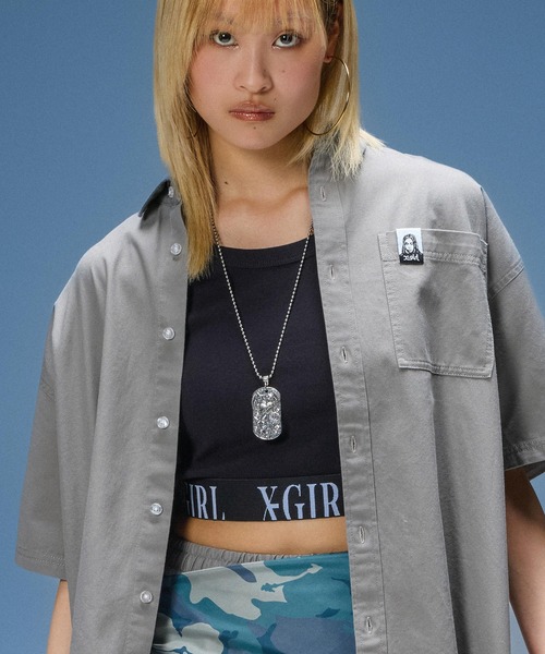 X-girl（エックスガール）の「DECORATIVE DOG TAG NECKLACE（ネックレス・レディース・シルバー・ONE SIZE）」の7枚目の写真