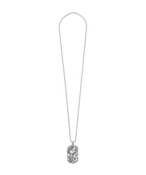 X-girl（エックスガール）の「DECORATIVE DOG TAG NECKLACE（ネックレス・レディース・シルバー・ONE SIZE）」の9枚目の写真
