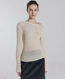 Clue one shoulder long sleeve (ecru)