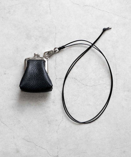 SENTI センティ / SHRINK LEATHER MINI ”GAMAGUCHI'' NECK STRAP