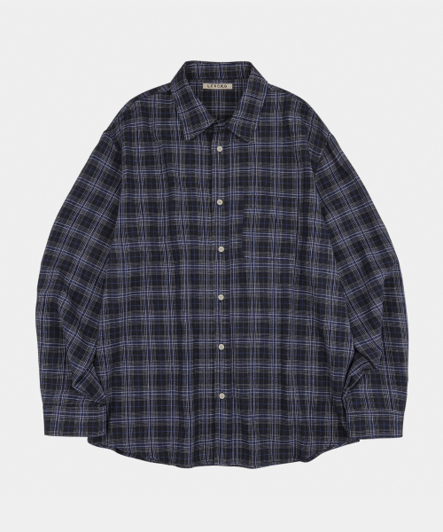 LETTERCOMO（レテルコモ）の「セイントポーター チェックシャツ ブルー（シャツ/ブラウス・レディース・その他・MEDIUM/LARGE）」の2枚目の写真