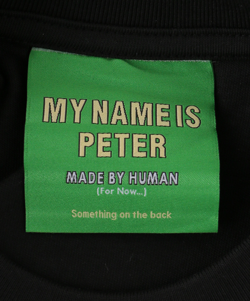 B.C STOCK（ベーセーストック）の「【WEB＋一部店舗限定】MY NAME IS PETER (W)STICKER T-SHIRTS（Tシャツ/カットソー・レディース・ブラック/ホワイト・FREE）」の5枚目の写真