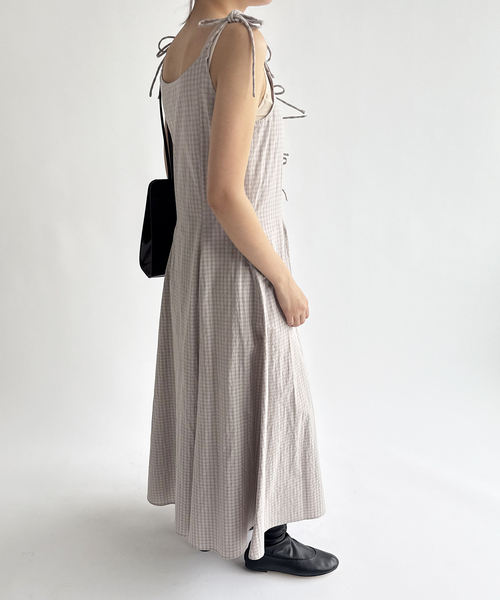 EDIT. FOR LULU（エディットフォールル）の「チェックキャミソールドレス（ワンピース・レディース・ネイビー/チャコールグレー・FREE）」の7枚目の写真