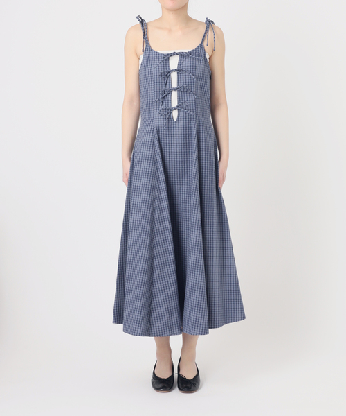 EDIT. FOR LULU（エディットフォールル）の「チェックキャミソールドレス（ワンピース・レディース・ネイビー/チャコールグレー・FREE）」の11枚目の写真