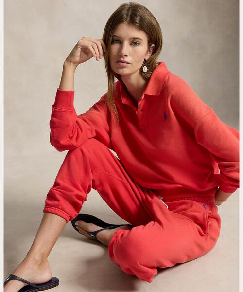 POLO RALPH LAUREN(ポロ ラルフ ローレン)の「ライトウェイト フリース ドローストリング スウェットパンツ(スウェットパンツ・レディース・レッド・XXS/XS/S)」の9枚目の写真