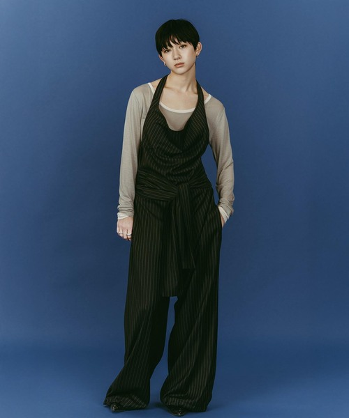 knuth marf サテンオールインワン Knuth Marf/クヌースマーフ halter neck all in one（つなぎ