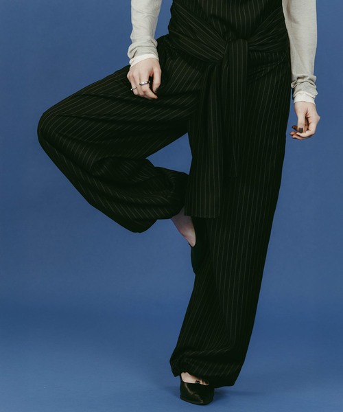 Knuth Marf(クヌースマーフ)の「Knuth Marf/クヌースマーフ halter neck all in one(つなぎ/オールインワン・レディース・ブラック/チャコールグレー・SMALL)」の9枚目の写真
