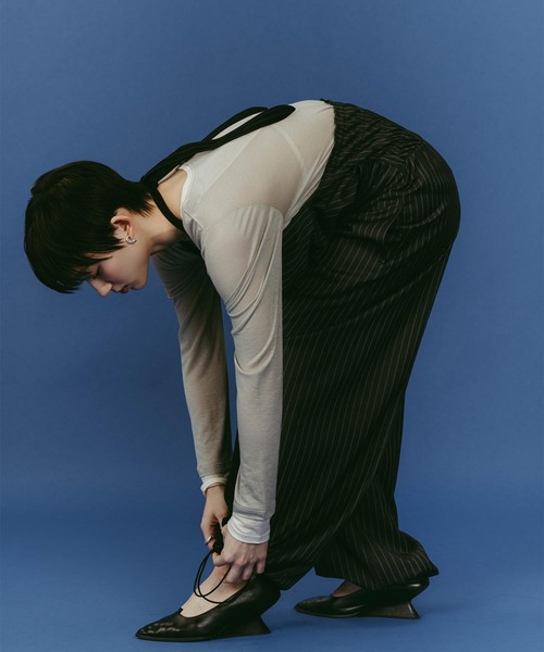 Knuth Marf(クヌースマーフ)の「Knuth Marf/クヌースマーフ halter neck all in one(つなぎ/オールインワン・レディース・ブラック/チャコールグレー・SMALL)」の11枚目の写真