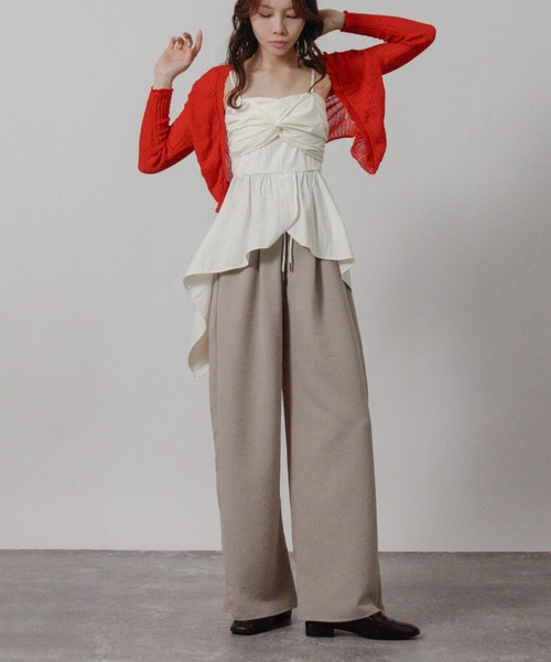 NYLAUS(ナイラス)の「【SG】ストレートリラックスイージーパンツ(その他パンツ・レディース・テラコッタ/ブラック/グレイッシュベージュ・M)」の12枚目の写真