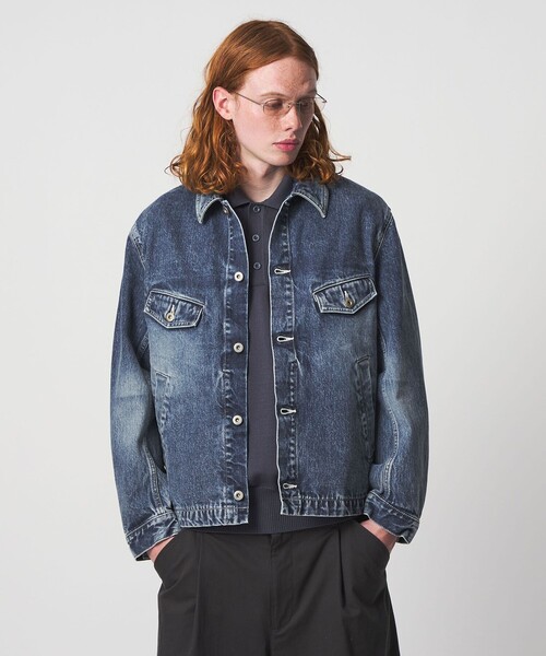 UNITED ARROWS & SONS(ユナイテッドアローズアンドサンズ)の「<UNITED ARROWS & SONS> BLEACH DENIM JACKET/デニムジャケット(デニムジャケット・メンズ・ライトブルー/ライトグレー・L/M/S/XL)」の1枚目の写真