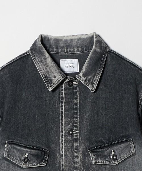UNITED ARROWS & SONS(ユナイテッドアローズアンドサンズ)の「<UNITED ARROWS & SONS> BLEACH DENIM JACKET/デニムジャケット(デニムジャケット・メンズ・ライトブルー/ライトグレー・L/M/S/XL)」の8枚目の写真