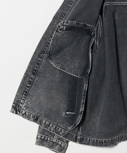 UNITED ARROWS & SONS(ユナイテッドアローズアンドサンズ)の「<UNITED ARROWS & SONS> BLEACH DENIM JACKET/デニムジャケット(デニムジャケット・メンズ・ライトブルー/ライトグレー・L/M/S/XL)」の7枚目の写真