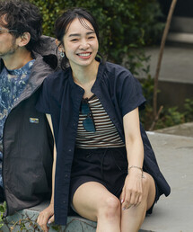 NANGA × FREAK'S STORE/ナンガ 別注 ナイロンタッサー フレンチスリーブシャツ