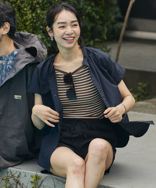 FREAK'S STORE(フリークスストア)の「NANGA × FREAK'S STORE/ナンガ 別注 ナイロンタッサー フレンチスリーブシャツ(シャツ/ブラウス・レディース・ブラック/ピンク/ベージュ・フリ-)」の17枚目の写真