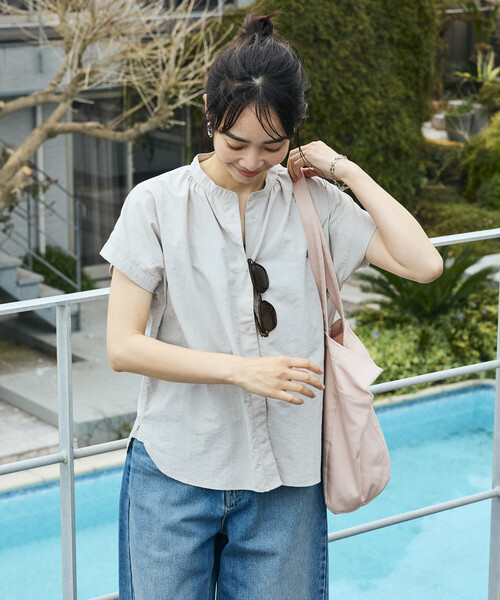 FREAK'S STORE(フリークスストア)の「NANGA × FREAK'S STORE/ナンガ 別注 ナイロンタッサー フレンチスリーブシャツ(シャツ/ブラウス・レディース・ブラック/ピンク/ベージュ・フリ-)」の19枚目の写真