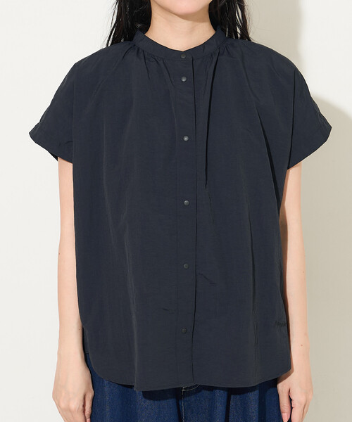 FREAK'S STORE(フリークスストア)の「NANGA × FREAK'S STORE/ナンガ 別注 ナイロンタッサー フレンチスリーブシャツ(シャツ/ブラウス・レディース・ブラック/ピンク/ベージュ・フリ-)」の9枚目の写真