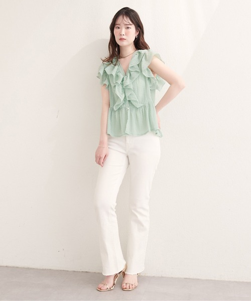 natural couture(ナチュラルクチュール)の「ドットフリルブラウス(シャツ/ブラウス・レディース・ブラック/オフホワイト/ピンク/ミント/ブルー系その他/ブラック系その他・FREE)」の19枚目の写真