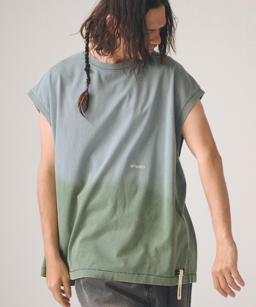 ADAM PATEK(アダムパテック)の「ADAMPATEK/gallagher sleeveless/ノースリーブカットソー(Tシャツ/カットソー・メンズ・ピンク/グリーン/ホワイト/ブラック・1/2)」の3枚目の写真