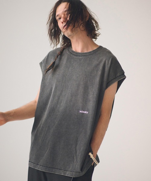 ADAM PATEK(アダムパテック)の「ADAMPATEK/gallagher sleeveless/ノースリーブカットソー(Tシャツ/カットソー・メンズ・ピンク/グリーン/ホワイト/ブラック・1/2)」の1枚目の写真