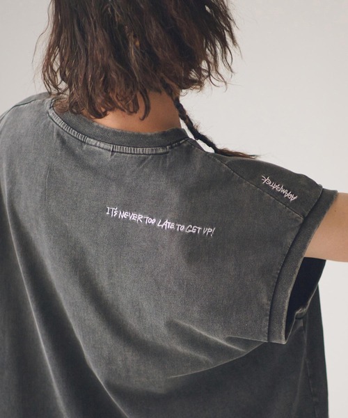 ADAM PATEK(アダムパテック)の「ADAMPATEK/gallagher sleeveless/ノースリーブカットソー(Tシャツ/カットソー・メンズ・ピンク/グリーン/ホワイト/ブラック・1/2)」の9枚目の写真