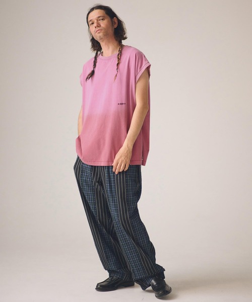 ADAM PATEK(アダムパテック)の「ADAMPATEK/gallagher sleeveless/ノースリーブカットソー(Tシャツ/カットソー・メンズ・ピンク/グリーン/ホワイト/ブラック・1/2)」の5枚目の写真