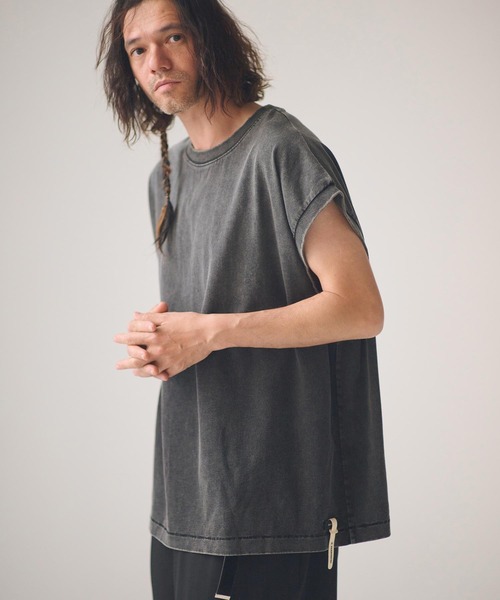 ADAM PATEK(アダムパテック)の「ADAMPATEK/gallagher sleeveless/ノースリーブカットソー(Tシャツ/カットソー・メンズ・ピンク/グリーン/ホワイト/ブラック・1/2)」の10枚目の写真